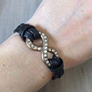 J.Crew Infinity bracelet vegan leather